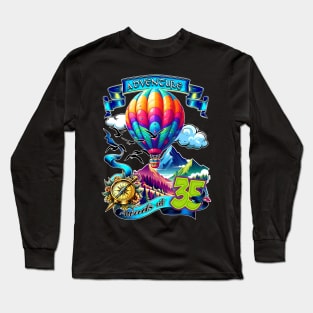 Adventure Awaits At 35 Long Sleeve T-Shirt